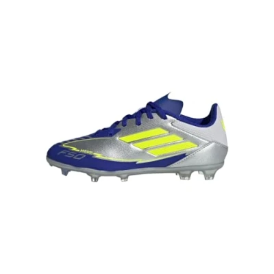 Bild av adidas Performance F50 League Messi Unisex Fotbollsskor fasta dobbar för barn, Storlek: 33, Flash aqua/lucid pink/lucid cyan Konstmaterial