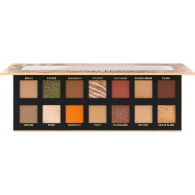 Bild av Catrice Safari Fever Slim Eyeshadow Palett, ögonskugga, nr 010, flerfärgad, 14 färger, långvarig, vegansk, utan mikroplastiska partiklar, nanopartiklar fri, parfym, 1 pack (10,6 g)