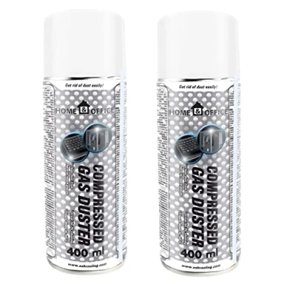 Bild av AABCOOLING Home&amp;Office Compressed Gas Duster tryckluft för rengöring av dator, tangentbord och annan kontorsutrustning, bärbara datorer, PC rengöringssats, luftdamm K4, 2x400ml