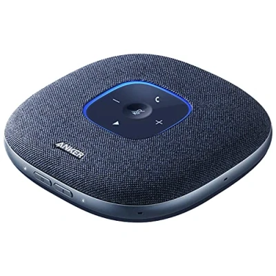 Bild av Anker PowerConf S3 Bluetooth konferenshögtalare, 6 mikrofoner, smart ljudinspelning, 24 timmars batteri, Soundcore App, 5, USB C, för kontor och hemmakontor (i blå)