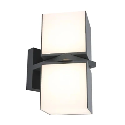 Bild av LUTEC LED utomhusvägglampa Cuba, antracit, 3 000 K