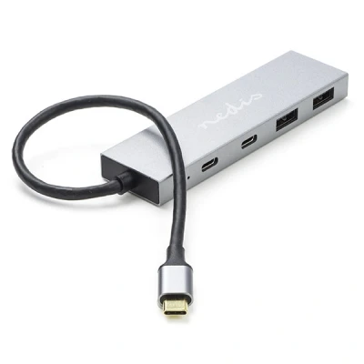 Bild av Nedis USB hub 1 x C™ 3.2 Gen 2 hane A hona/2 hona 4 portport(s) strömförsörjning via 10 Gbps