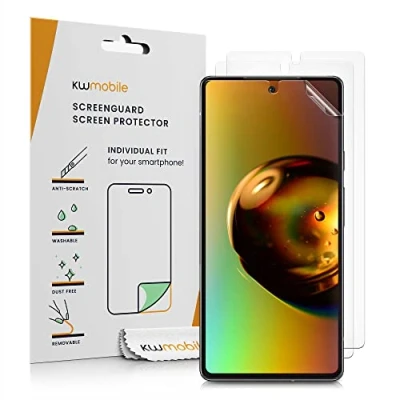 Bild av kwmobile 3X skärmskydd kompatibel med Google Pixel 6a folie klara skyddsfolier i transparent