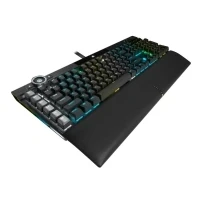 Bild av CORSAIR K100 RGB Optiskt Mekaniskt Gamingtangentbord (Optiska/mekaniska OPX brytare, Dedikerade medietangenter och volymkontroll, USB port direkt på tangentbordet) Svart