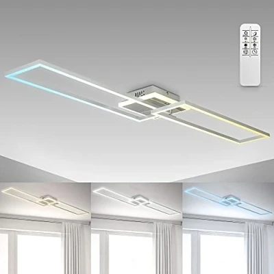 Bild av Funktionellt mirakel: LED Frame taklampan kan svängas och styras via en fjärrkontroll.