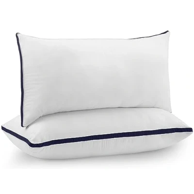 Bild av Utopia Bedding Sovkuddar 40 x 80 cm 2 Pack, bomullsblandning överdrag sängkuddar, mjuka kuddar av högsta kvalitet för fram, och rygg, sidosovare (Marinblått)