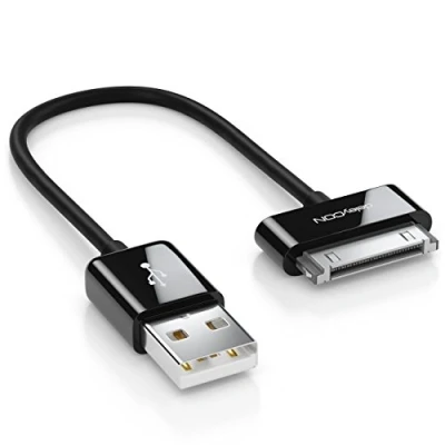 Bild av deleyCON 0,15m USB Kabel 30 Pin Dock Connector Synk Laddningskabel Datakabel &amp; Kompatibel med 4s 4 3Gs 3G iPad iPod Svart