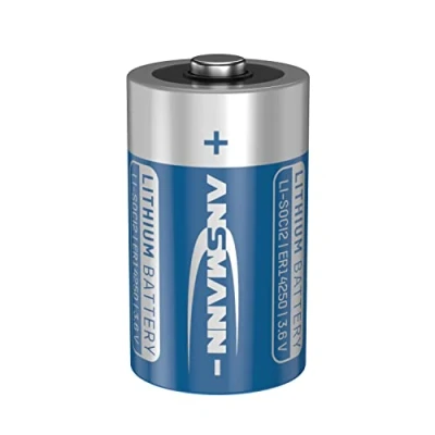 Bild av ANSMANN Li SOCl2 ricaricabile cloruro di litio tionile ER 14250 LS 14500 3.6V cella ½ AA 1200 mAh per sistemi sicurezza telecamere sorveglianza strumenti misura attrezzature mediche