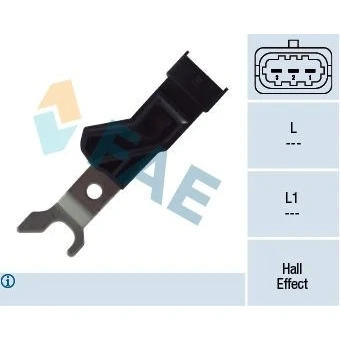 Bild av FAE 79121 Capteur, position d&#039;arbre à cames Principe de Hall OPEL: Corsa C 3/5 portes, Vectra CC, Zafira A, VAUXHALL: Mk1 Berline