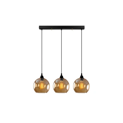 Bild av Opviq Hänglampa guld 022 3 lampor linjärt glas Ø20cm