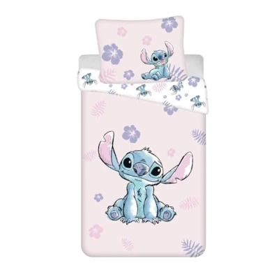 Bild av Jerry Fabrics Lilo och Stitch rosa vändbara sängkläder kudde sängklädesset 135/140 x 200