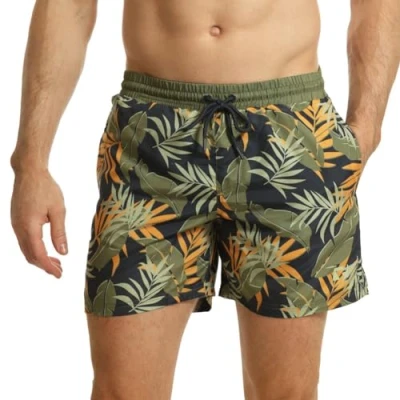 Bild av RIPT Performance Herrar Essentials Quick Dry UV 50 Solskydd Badshorts Badbyxor,Marinblå/grön djungeltryck, XL