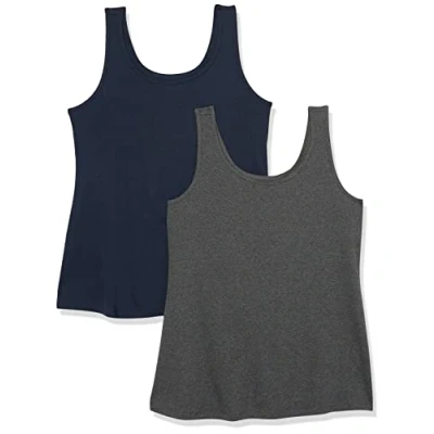 Bild av Amazon Essentials damlinne (finns i plusstorlek), paket med 2, kolljung/marinblå, 2X