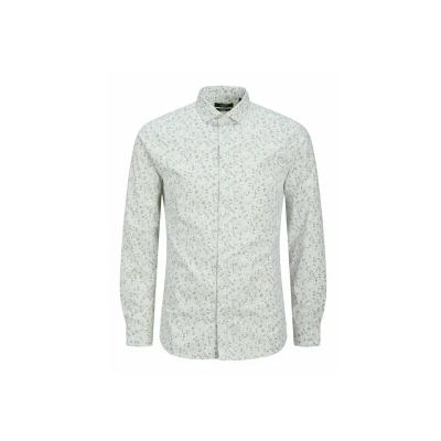 Bild av Jprblablackpool Print L/S Shirt Sn, Vit, XL