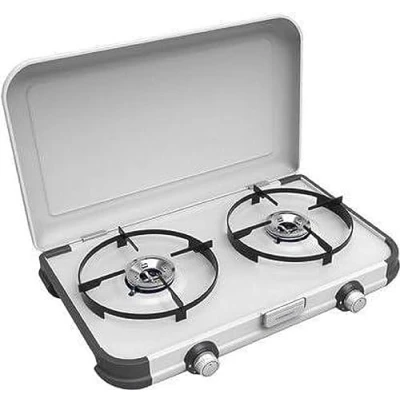 Bild av Campingaz Campingspis Camping Kitchen 2, gasspis med 2 flammor, 4 000 watt, kompakt utomhusgrill, grå, en