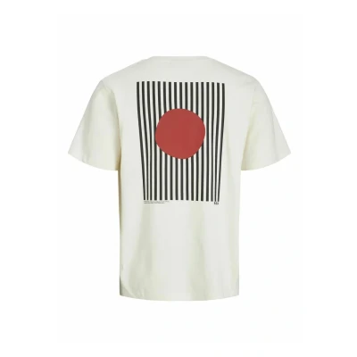 Bild av R.D.D. Royal Denim Division Rundhals Tshirt med print, Storlek: Small, Egret