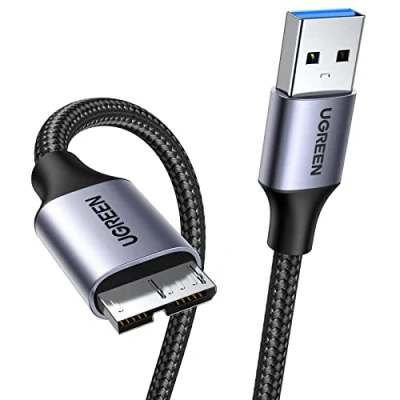 Bild av UGREEN Micro USB 3.0 Kabel A till B 5Gbps Datakabel för Externa Hårddiskar.（2M）