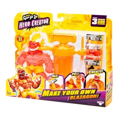 Bild av BANDAI Heroes of Goo JIT Zu actionfigur hjälteskapare, skapa din egen stora blazagon figur och släpp loss möjligheterna, tryck sträcka, flerfärgad, CO42785