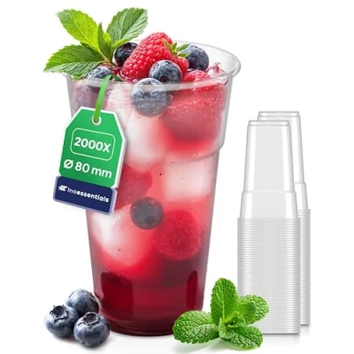 Bild av Inoverse 2 000 st. plastmuggar, 0,3 l transparent dispenseringskopp, partymugg plast, festporslin, ölmugg, vattenkopp