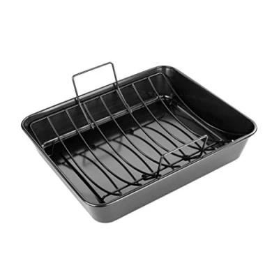 Bild av Tala Performance Extra stor rostare med ställ, professionell mätare kolstål Eclipse premium non stick beläggning 38 cm x 32 7,5