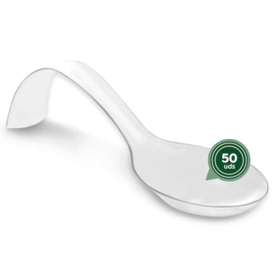 Bild av MAXI PRODUCTS 50 stycken Arch CATERING sked Färg Transparent 12,8 x 4 cm återvinningsbar plast speciell catering, evenemang, lock, provsmakning, mat lastbilar