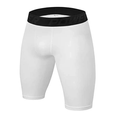 Bild av PowerLayer Herr Compression Baslager Shorts, Termoshorts, Underkläder för sport Vit, S