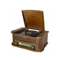 Bild av Soundmaster NR560, Trä, 33,45,78 RPM, FM, MW, CD, CD R, RW, 3,5 mm, 10 W