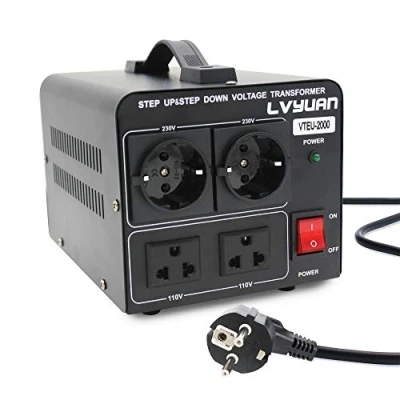 Bild av 2 000 W (PEAK) 110 volt USA spänningsomvandlare ringkärntransformator watt i: V eller 220 V/ut: och kantonapet