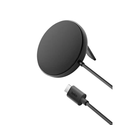 Bild av Belkin trådlös magnetisk laddningsplatta 15 W med utfällbart stöd MagSafe kompatibel Qi2 laddare för iPhone 16 serien, Samsung Galaxy S25 AirPods, m.fl. (utan strömförsörjning) Svart