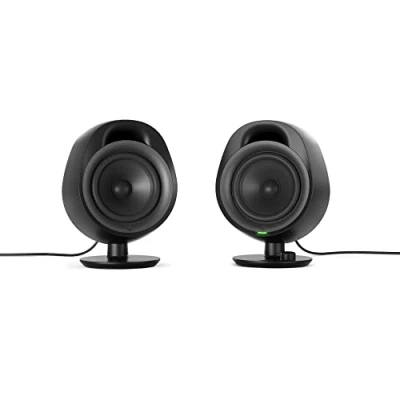 Bild av SteelSeries Arena 3 Full Range 2.0 Gaming högtalare Immersivt ljud Kontroller på högtalarna 4&quot; högtalarelement Kabel och Bluetooth 3,5 mm Aux PC, Mac, Mobil Justerbart stativ, Svart