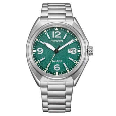 Bild av CITIZEN Eco Drive Solar herrklocka med 40 mm diameter och datum i olika varianter, silver, Modern