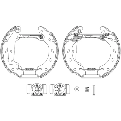 Bild av TEXTAR Shoe Kit Pro 84057401 de freins, freins à tambours avec cylindre roue, élément d&#039;ajustage SMART: Fortwo I Coupe, City Coupe