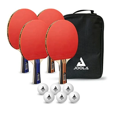 Bild av JOOLA Bordtennis FAMILY 4 tävlingsracketar 6 avancerade bollar