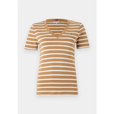 Bild av Tommy Hilfiger SLIM CODY Tshirt med print, Storlek: XXS, Hickory/ecru