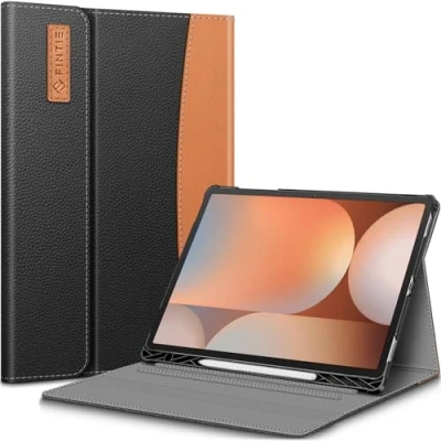 Bild av Fintie Fodral för Samsung Galaxy Tab S10 Plus/S9 FE+ Plus 12,4 tums surfplatta, folio skyddsfodral med multivinkelvisning, S pennhållare och dokumentfack, brun