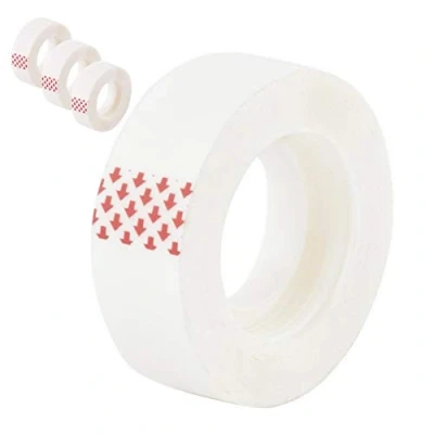 Bild av D.RECT INVISIBLE tejpsats 8 stycken 19 mm x 33 m transparent paketband mångsidig crepe tejp pakettejp