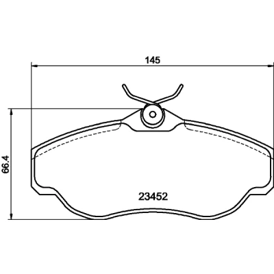 Bild av HELLA 8DB 355 009 531 Jeu de plaquettes frein non préparé pour indicateur d&#039;usure avec vis d&#039;étrier LAND ROVER: Discovery 2, Range Rover 2