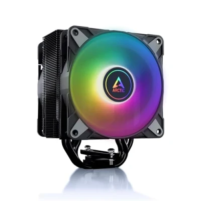 Bild av ARCTIC Freezer 36 A RGB Svart Single tower CPU kylare med push pull, två tryckoptimerade 120 mm P fläktar och ARGB belysning, fluiddynamiskt lager