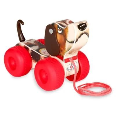 Bild av Basic Fun Fisher Price Classics 1650 Little Snoopy, Pull Along Toy with Interactive Features, Small Dog for Kids, Classic Retro Style Packaging, Aged 12 Months +,6.8 x 2.6 4.25 inches