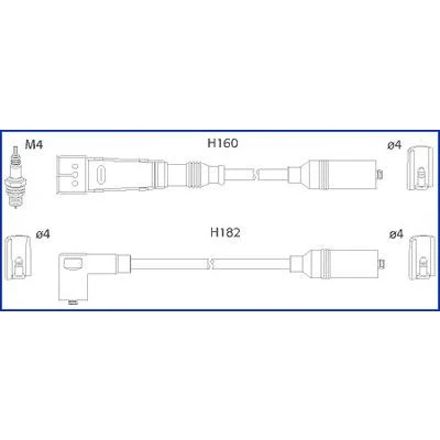 Bild av HITACHI 134716 Jeu De Fils d&#039;Allumage AUDI: 80 B4 Berline, Cabriolet B4, B2