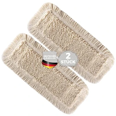 Bild av Thometzki 2 x mopp 40 cm parkettmopp moppskydd för äkta trä torr och våtgolvvård golvmopp parkett, golvbrädor, laminat kakel