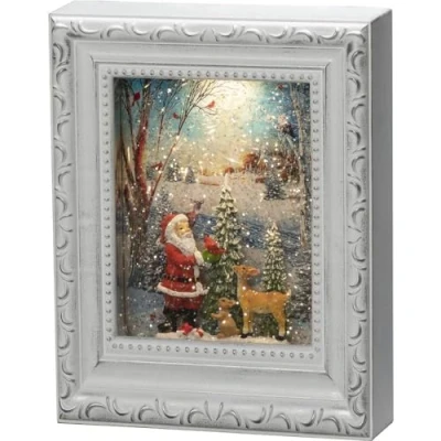 Bild av Konstsmide LED snöglob jultomten med djur/vattenfyllda/juldekorationer inomhus batteridrivna lampor/timer/batteridrift: 3 x AA 1,5 V (exkl.) eller USB (Inc)