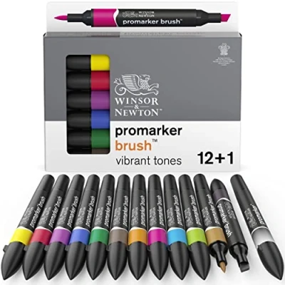 Bild av WINSOR &amp; NEWTON ProMarker 290145 Märkpenna, Flerfärgad, 13 st