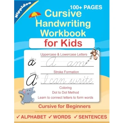 Bild av Cursive Handwriting Workbook for Kids: beginners workbook. letter tracing book. writing practice book to learn in cursive: 1
