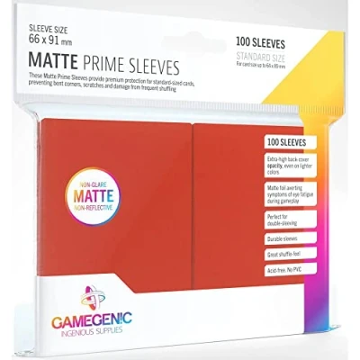 Bild av Gamegenic GGS11027ML Matte Prime Sleeves (100 Pack), Red