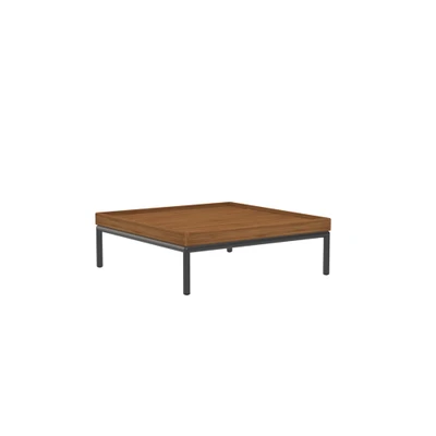 Bild av HOUE LEVEL / Table Trädgårdsbord Bamboo/Dark Grey Coffee L81 x W81 H28,5 cm