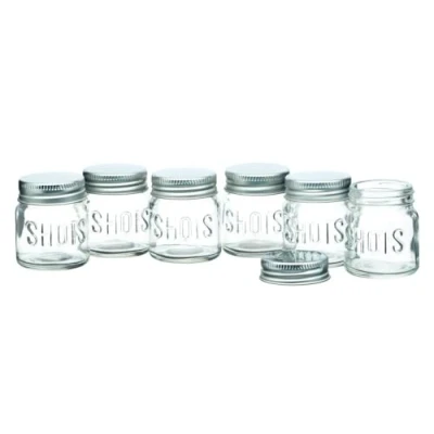 Bild av BarCraft Shotglas, Burkar Med Lock, 60 ml, 6 pack, BCSGWLID6PK