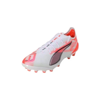 Bild av Puma Ultra 5 Ultimate AG Fotbollsskor fasta dobbar, Storlek: 42.5, White/black/glowing red Textil/syntet