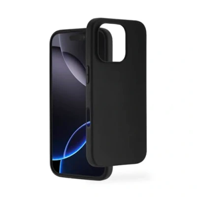 Bild av Hama fodral MagCase för iPhone 16 Pro (mobilskal, skyddsfodral baksida, Apple MagSafe, fodral, reptåligt, extra skydd kamera och display, trådlös laddning kompatibel, mjuk) svart