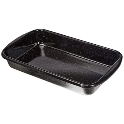 Bild av Riess, 0434 022, ugnsform 32/19, klassisk bak och brödformar, längd 36 cm, bredd 21,2 höjd 5,5 emalj, svart, stekpanna, induktion
